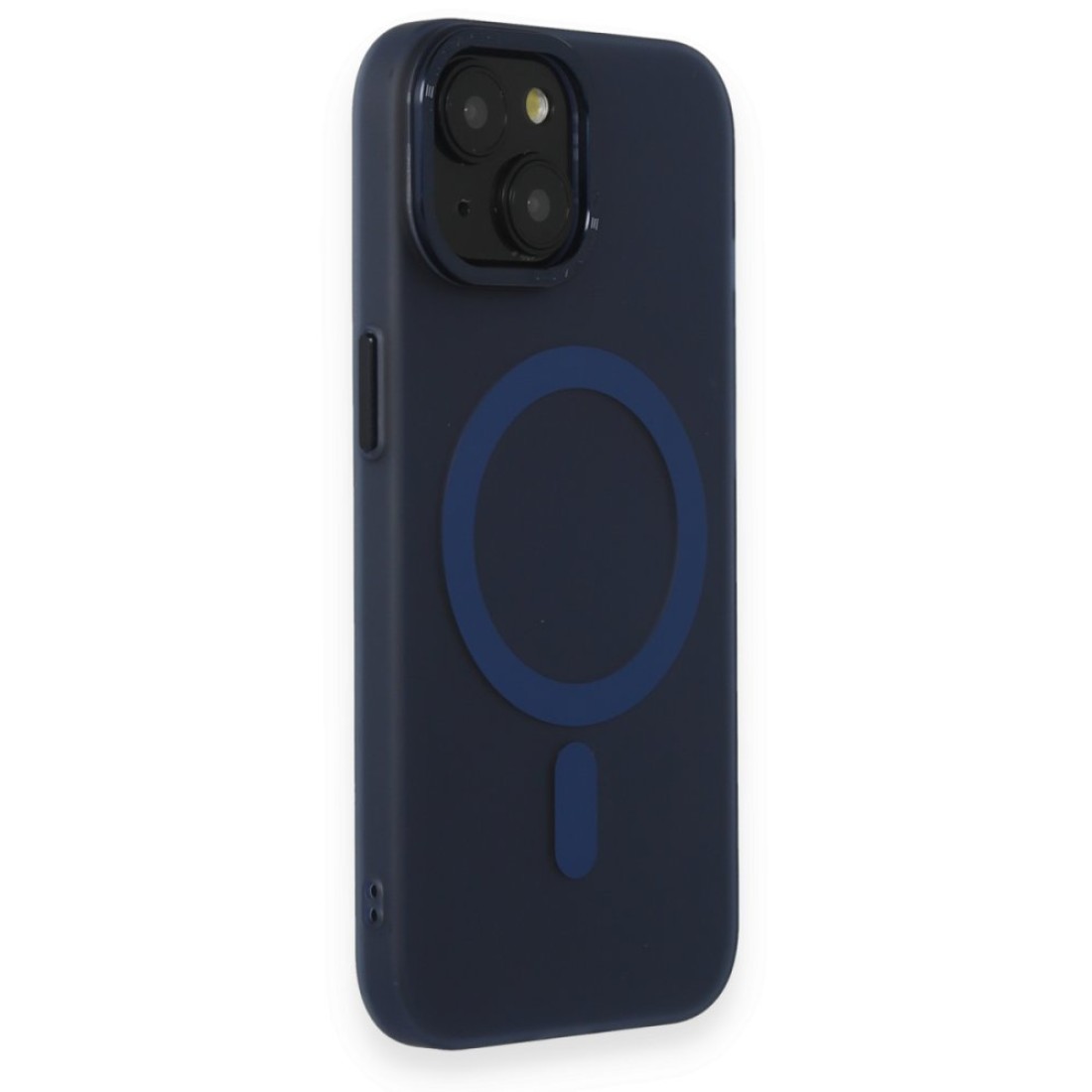  iPhone 15 Kılıf Lodos Magneticsafe Mat Kapak - Mavi