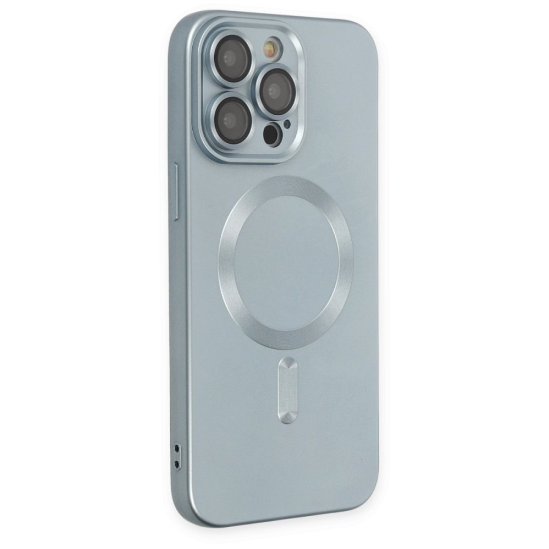  iPhone 14 Pro Kılıf Moshi Lens Magneticsafe Silikon - Sierra Blue