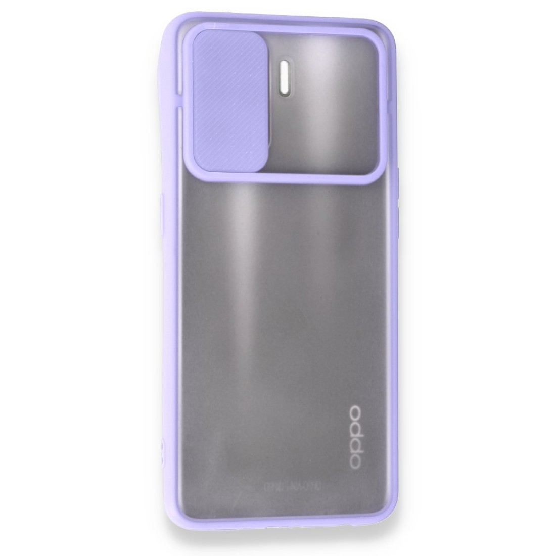 Oppo Reno 5 Lite Kılıf Palm Buzlu Kamera Sürgülü Silikon - Lila