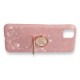  Huawei Y5P Kılıf Marble Yüzüklü Silikon - Pembe