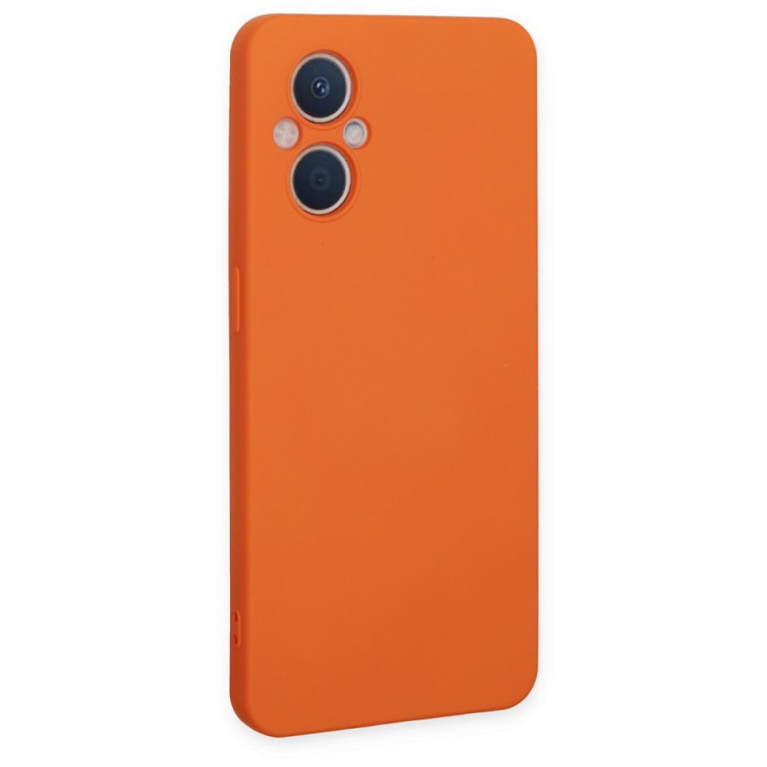  Oppo Reno 8 Lite Kılıf Nano içi Kadife Silikon - Turuncu