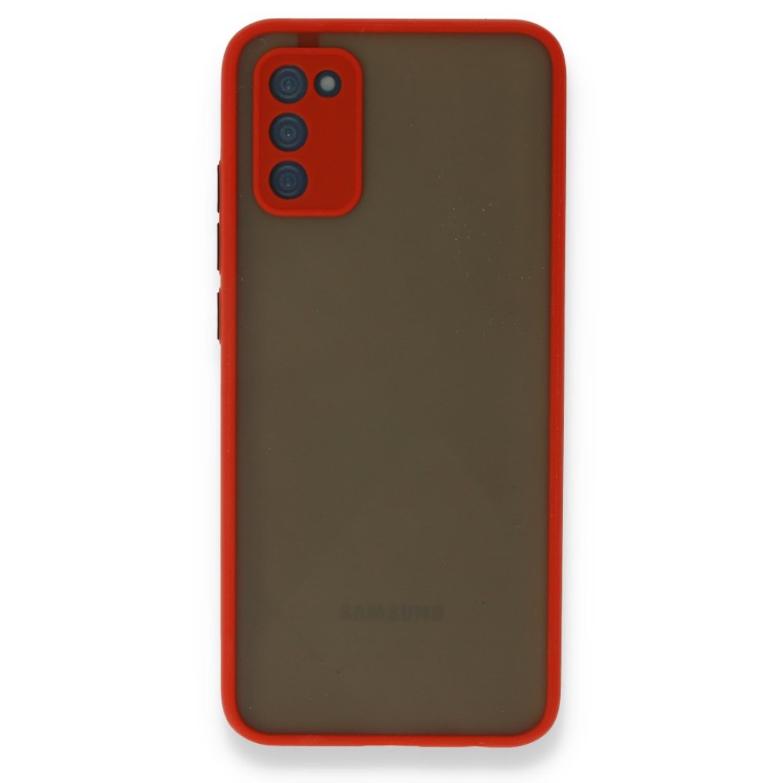  Samsung Galaxy A03S Kılıf Montreal Silikon Kapak - Kırmızı