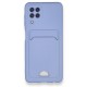  Samsung Galaxy M32 Kılıf Kelvin Kartvizitli Silikon - Lila