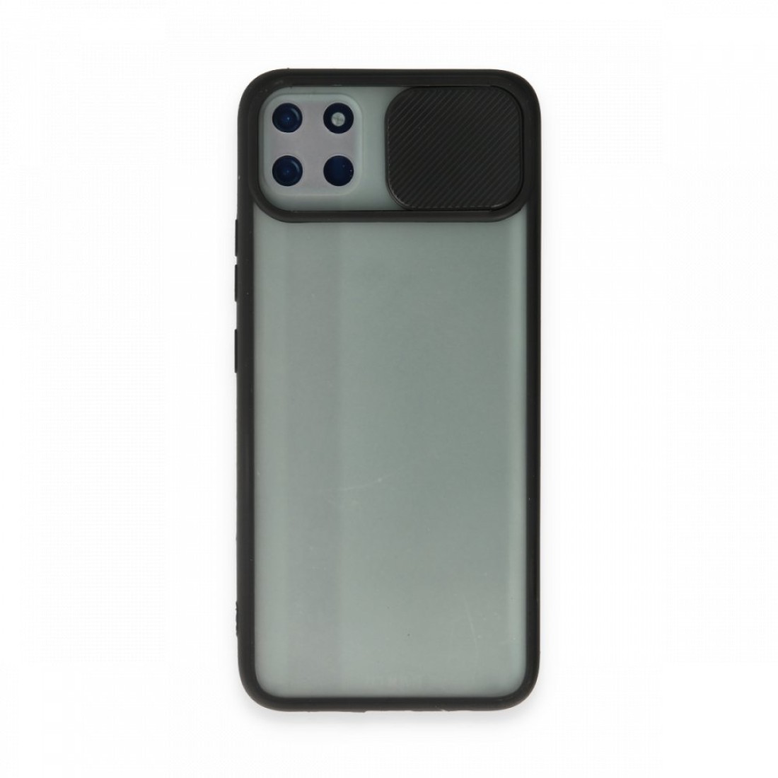  Realme C11 Kılıf Palm Buzlu Kamera Sürgülü Silikon - Siyah