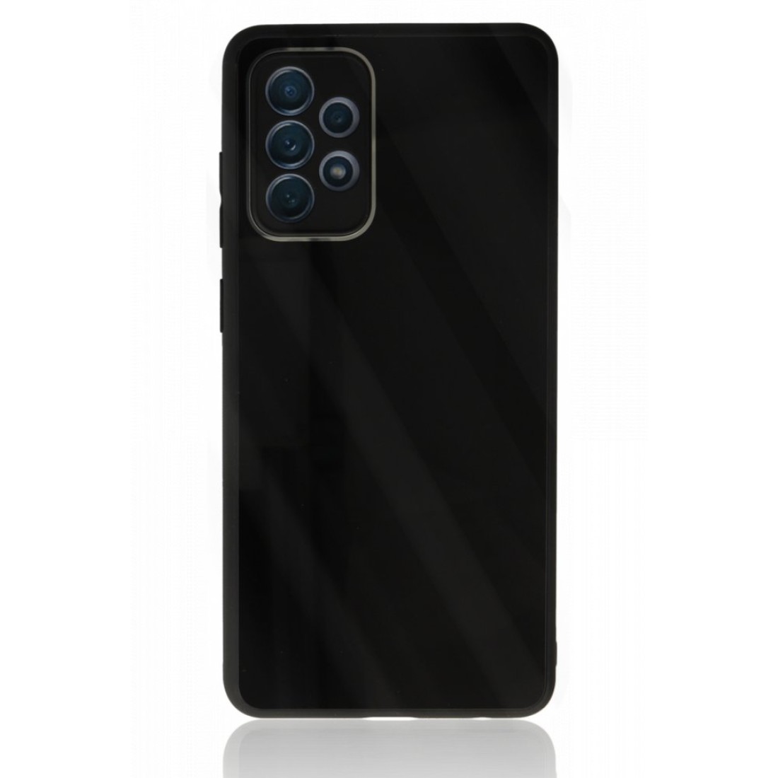  Samsung Galaxy A52 Kılıf Glass Kapak - Siyah