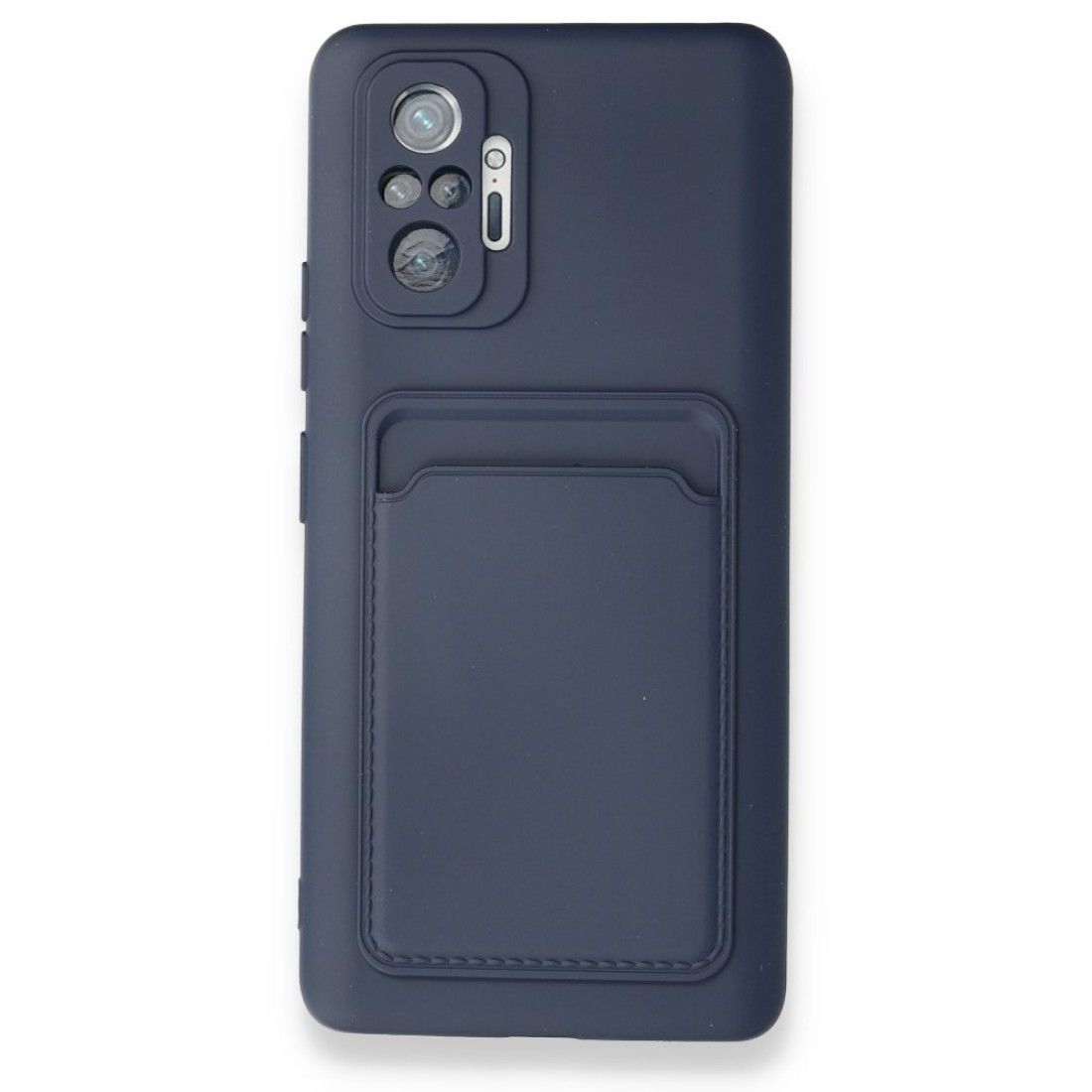  Xiaomi Redmi Note 10 Pro Kılıf Kelvin Kartvizitli Silikon - Lacivert