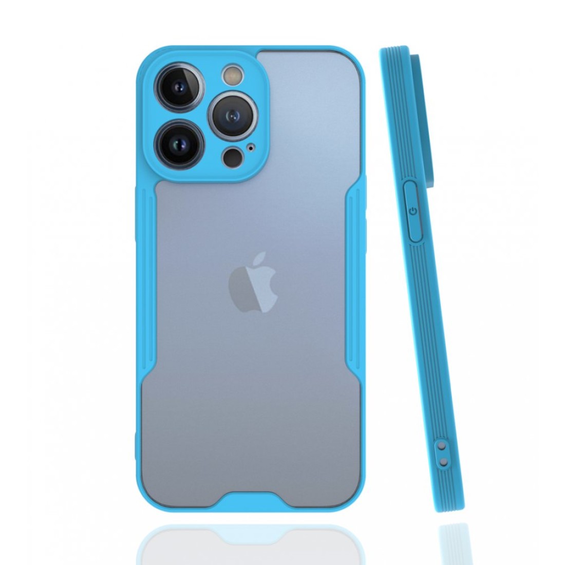  iPhone 13 Pro Max Kılıf Platin Silikon - Mavi