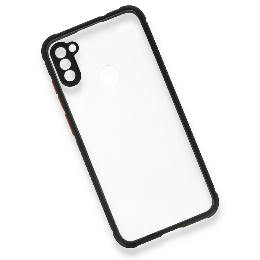  Samsung Galaxy M11 Kılıf Miami Şeffaf Silikon - Siyah
