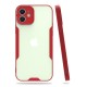 iPhone 12 Kılıf Platin Silikon - Kırmızı iPhone 12 Kılıf Platin Silikon - Kırmızı