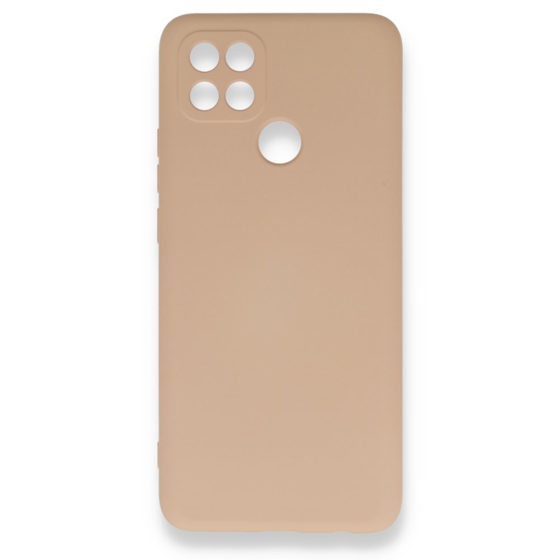  Oppo A15S Kılıf Nano içi Kadife Silikon - Pudra