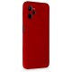  Realme C35 Kılıf Nano içi Kadife Silikon - Kırmızı