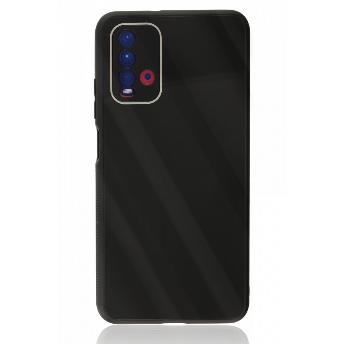 Xiaomi Redmi 9T Kılıf Glass Kapak - Siyah