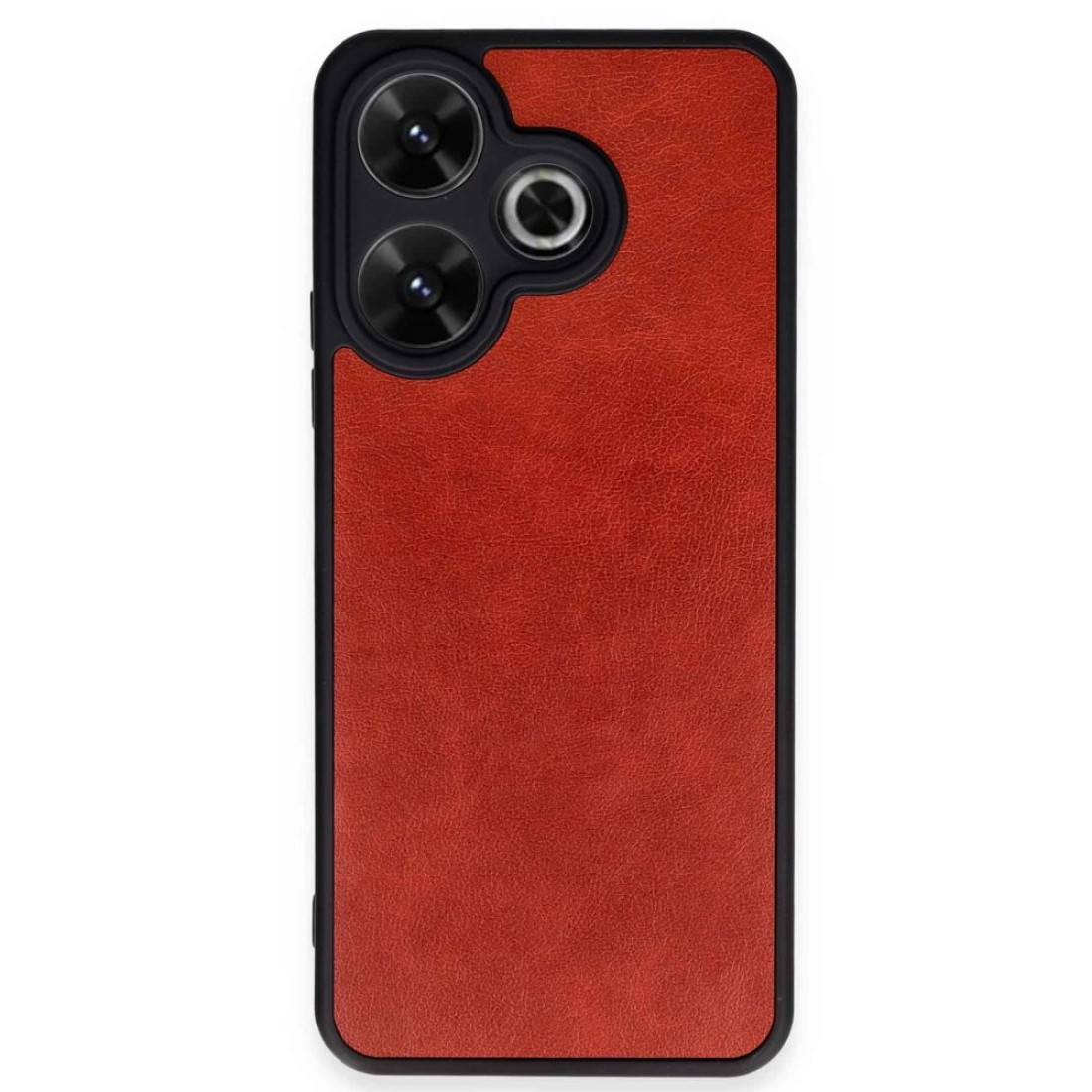  Xiaomi Redmi 13 4G Kılıf Aras Deri Kapak - Kırmızı