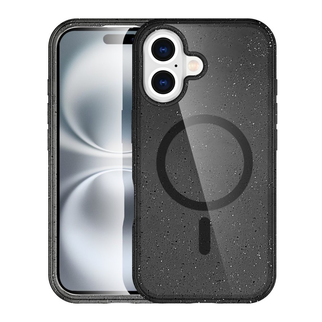  iPhone 16 Kılıf Glow Magsafe Kapak - Siyah
