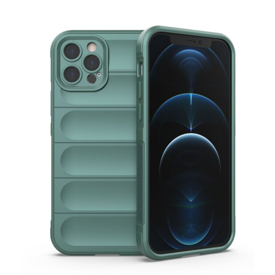  iPhone 12 Pro Kılıf Optimum Silikon - Koyu Yeşil