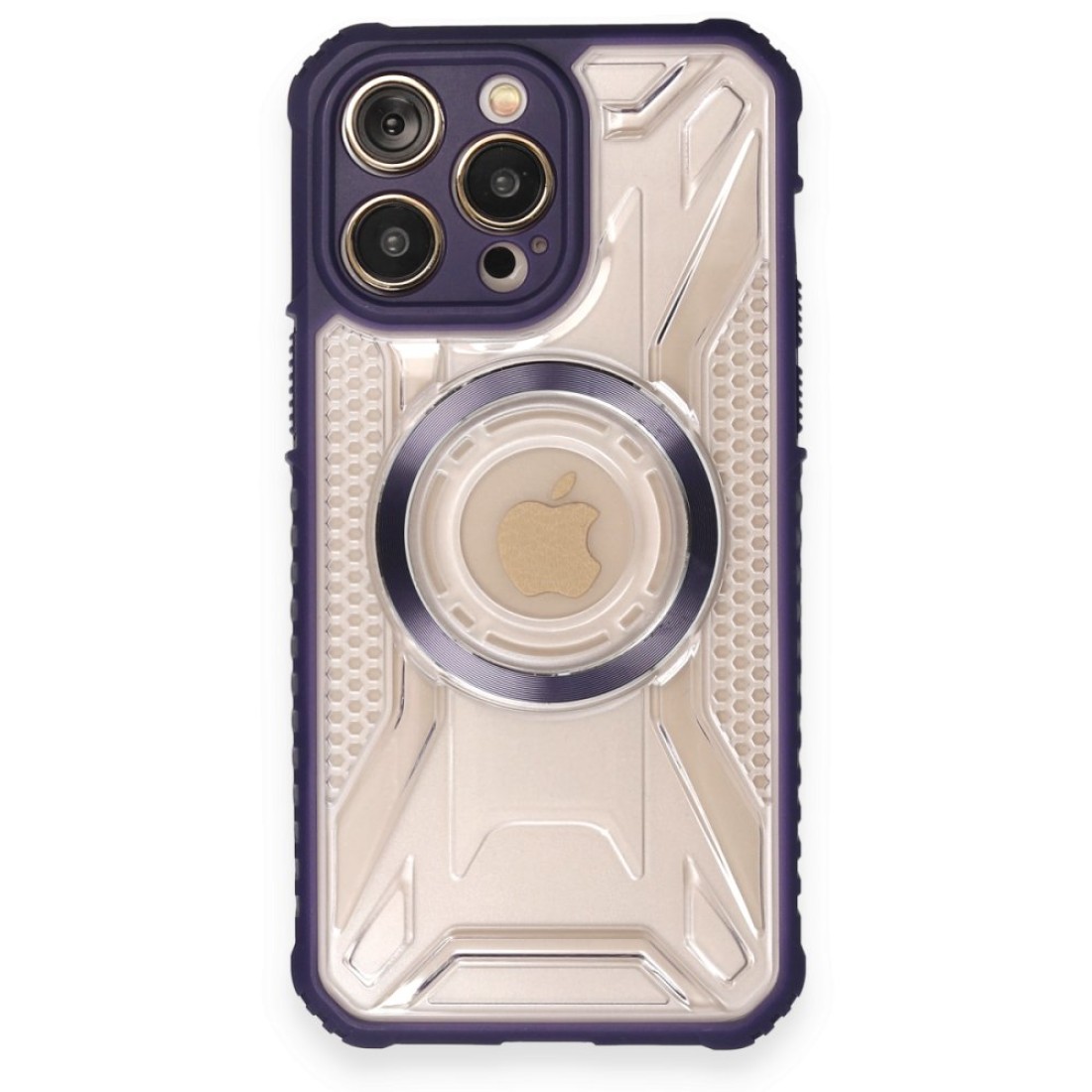  iPhone 12 Pro Kılıf Prag Magneticsafe Kapak - Derin Mor