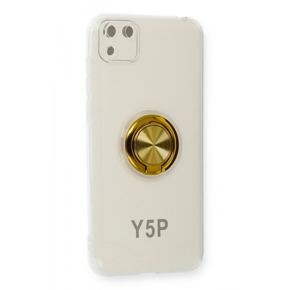  Huawei Y5P Kılıf Gros Yüzüklü Silikon - Gold