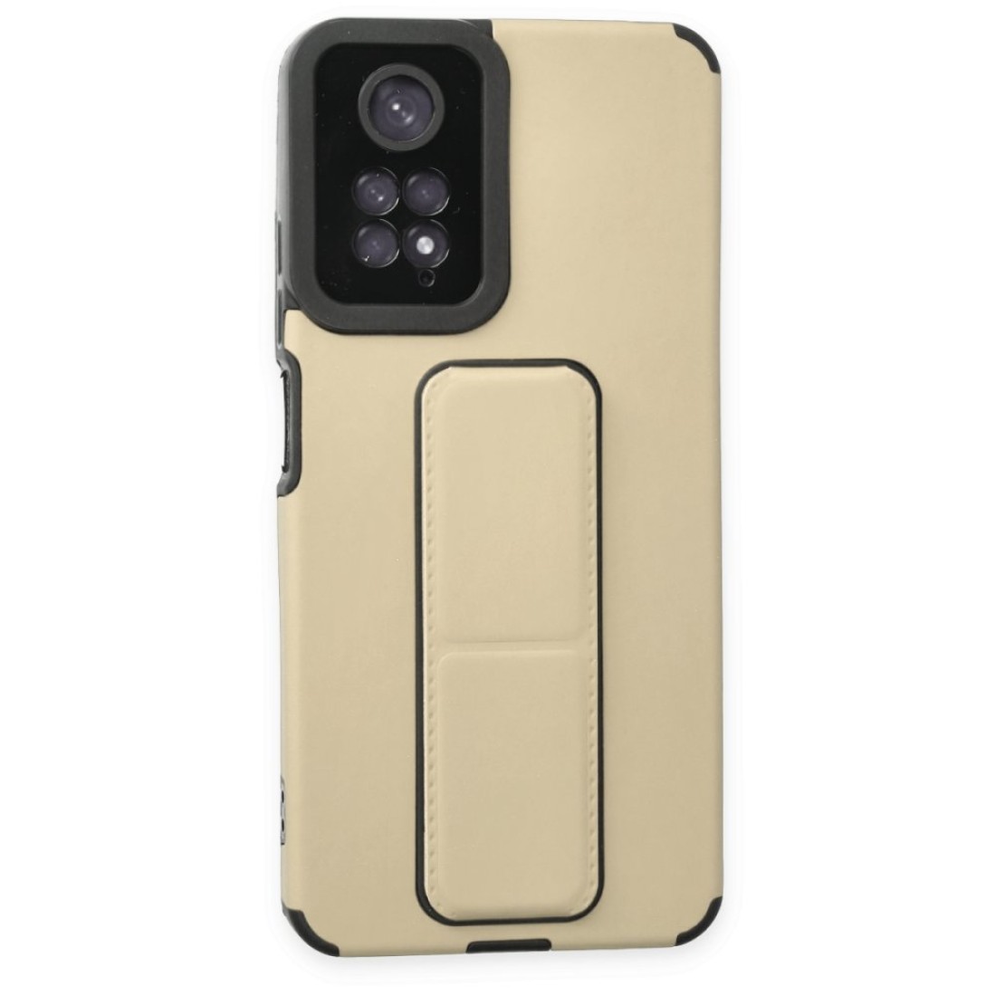  Xiaomi Redmi Note 11 Kılıf Mega Standlı Silikon - Gold