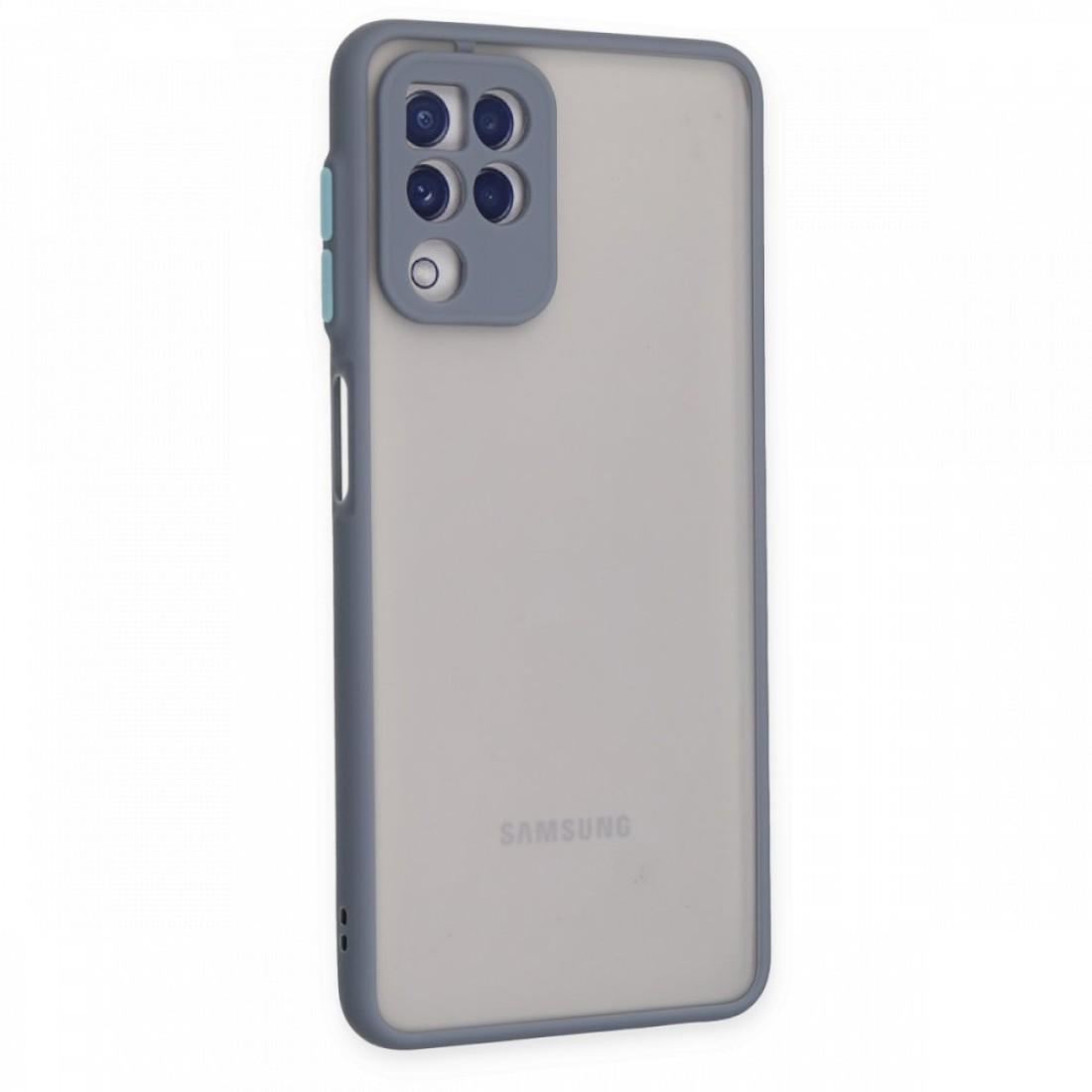  Samsung Galaxy M32 Kılıf Montreal Silikon Kapak - Gri
