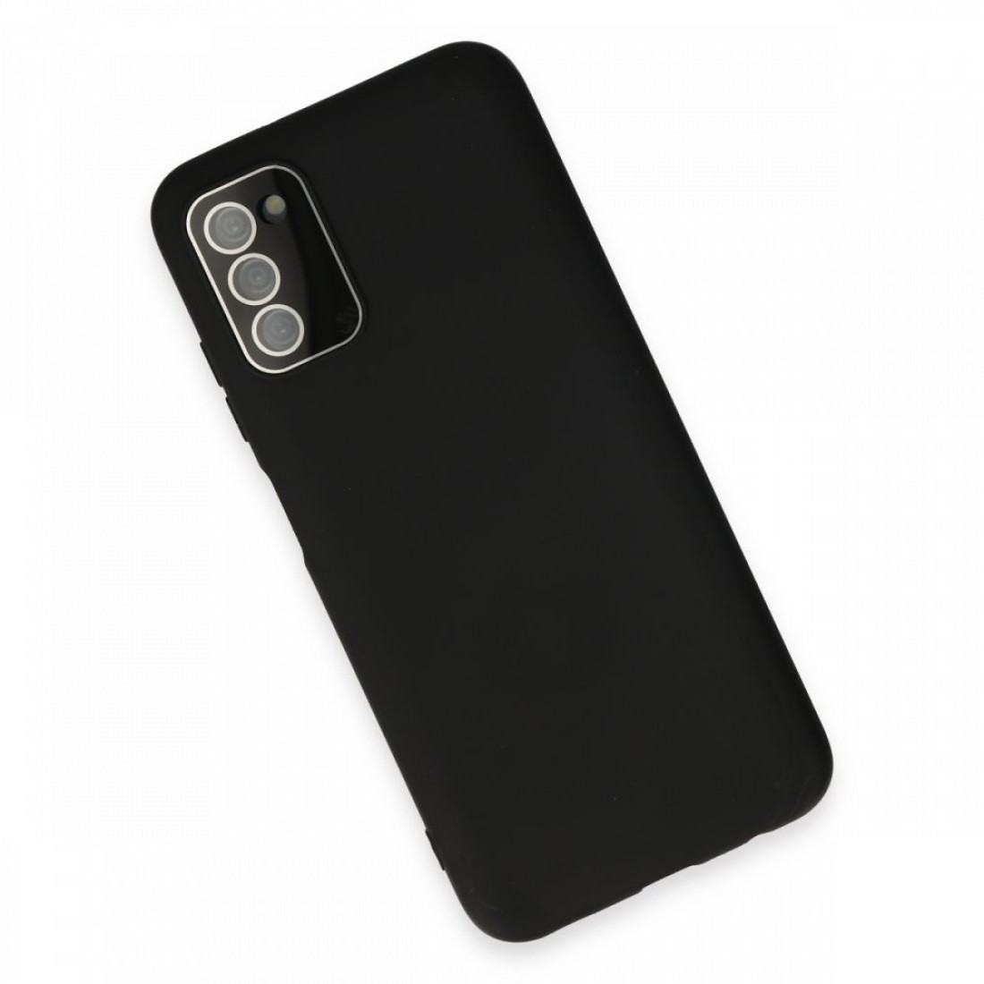  Samsung Galaxy A03S Kılıf Lansman Glass Kapak - Siyah