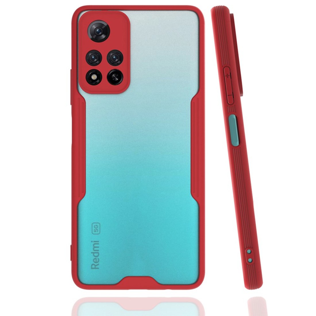  Xiaomi Redmi Note 11 Pro Plus 5G Kılıf Platin Silikon - Kırmızı