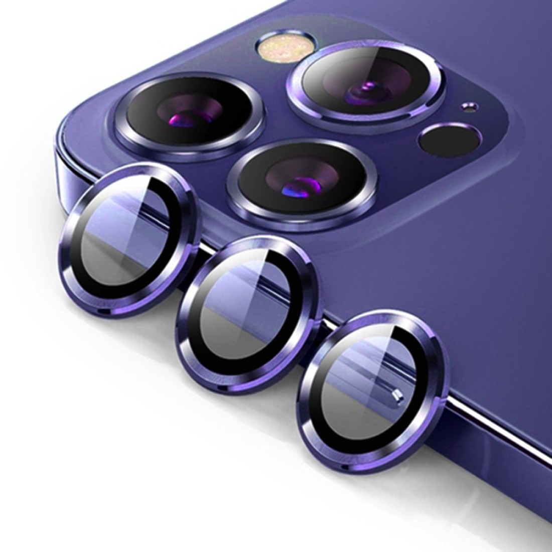  iPhone 14 Pro Bind Metal Kamera Lens - Derin Mor