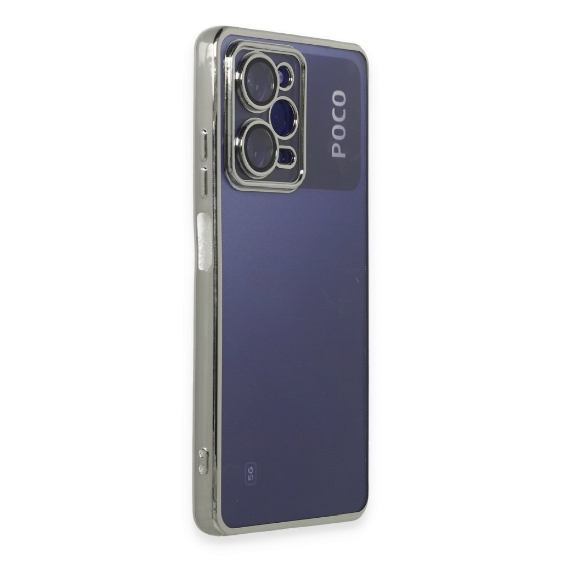  Xiaomi Poco X5 Pro 5G Kılıf Razer Lensli Silikon - Gümüş