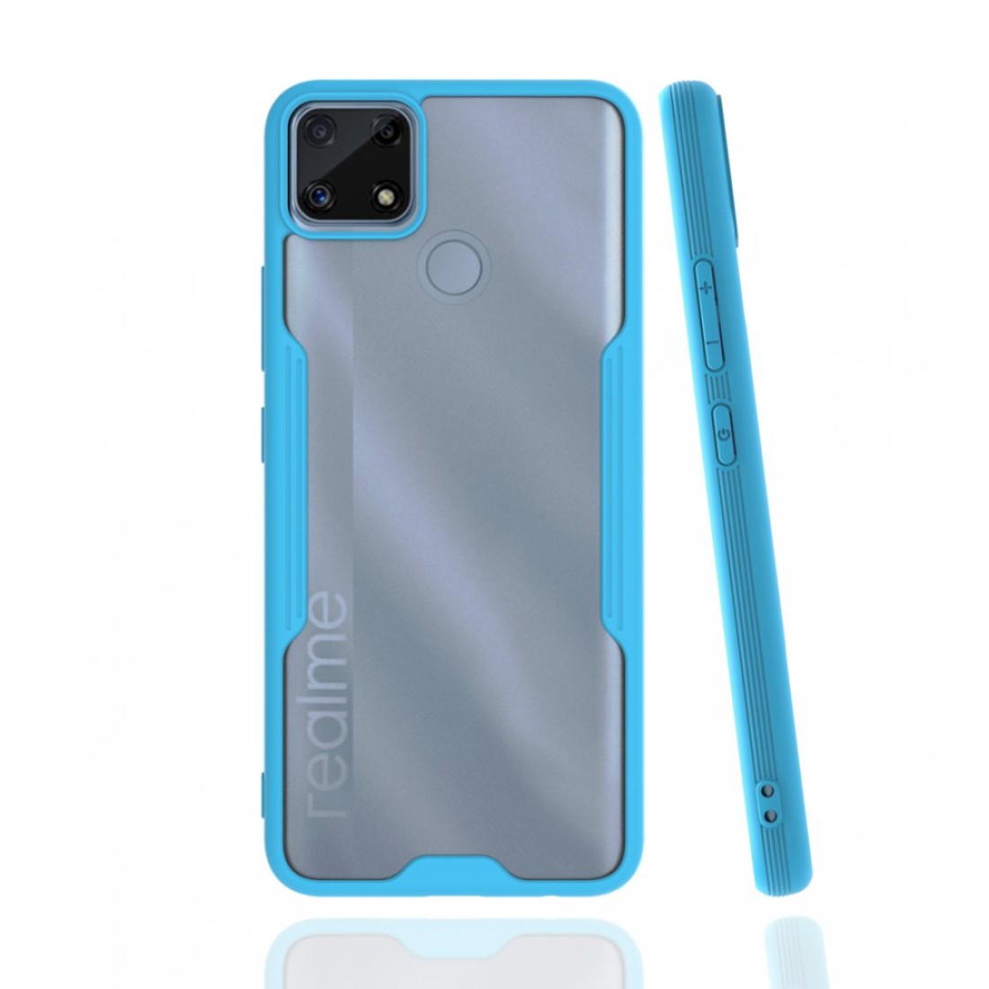  Realme C25 Kılıf Platin Silikon - Mavi
