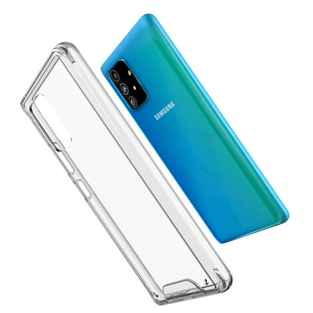  Samsung Galaxy A91 / S10 Lite Kılıf Lüx Şeffaf Silikon