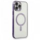 iPhone 13 Pro Max Kılıf Magneticsafe Lazer Silikon - Mor iPhone 13 Pro Max Kılıf Magneticsafe Lazer Silikon - Mor