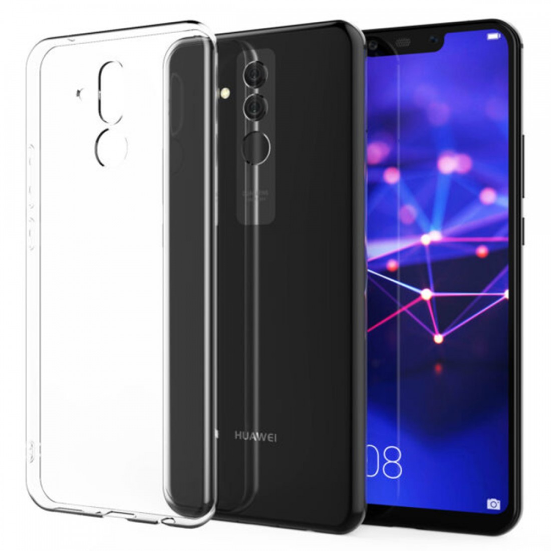  Huawei Mate 20 Lite Kılıf Lüx Şeffaf Silikon