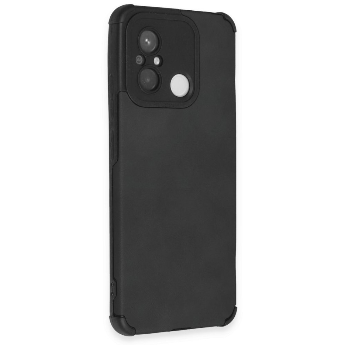  Xiaomi Redmi 12C Kılıf Loop Deri Silikon - Siyah