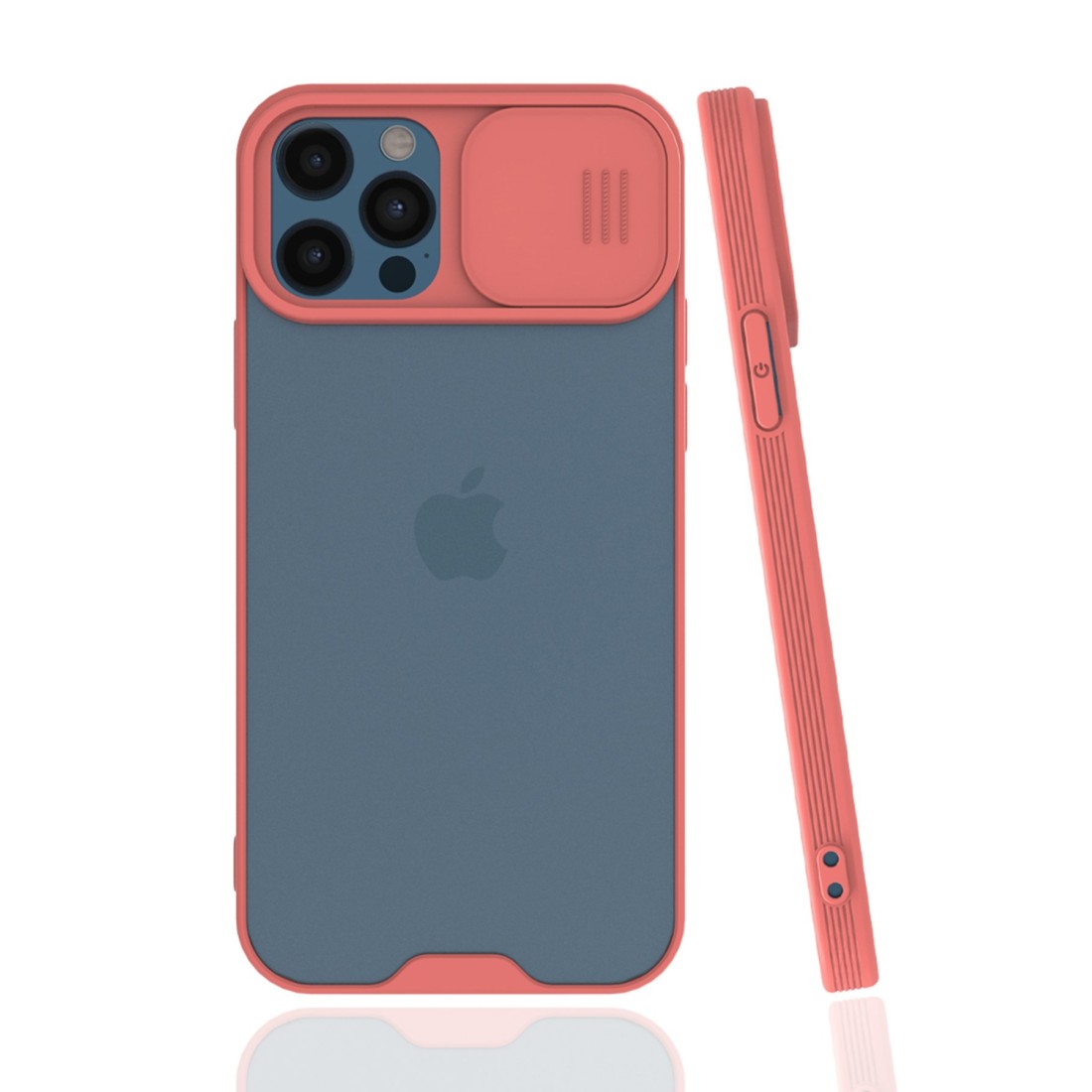 iPhone 12 Pro Kılıf Platin Kamera Koruma Silikon - Pembe iPhone 12 Pro Kılıf Platin Kamera Koruma Silikon - Pembe