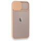iPhone 13 Kılıf Palm Buzlu Kamera Sürgülü Silikon - Pembe iPhone 13 Kılıf Palm Buzlu Kamera Sürgülü Silikon - Pembe