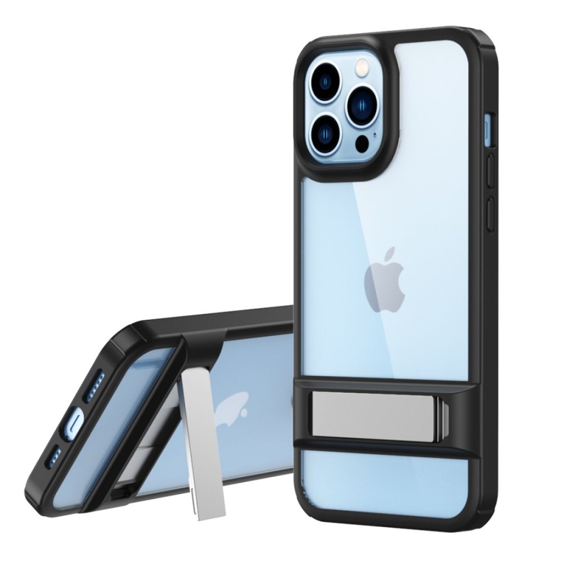  iPhone 13 Pro Max Kılıf Rolet Stand Kapak - Siyah