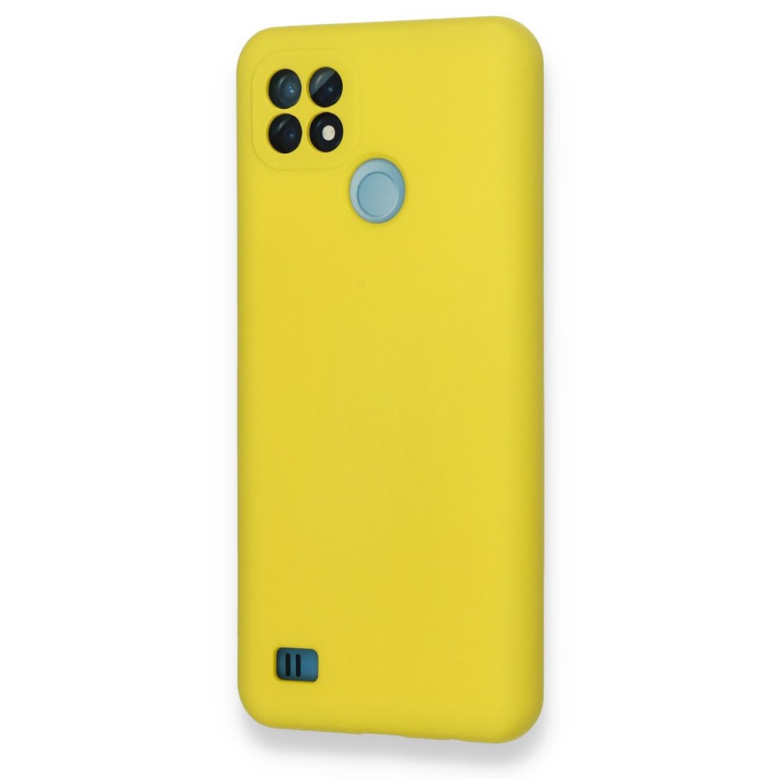 Realme C21 Kılıf Nano içi Kadife Silikon - Sarı Realme C21 Kılıf Nano içi Kadife Silikon - Sarı