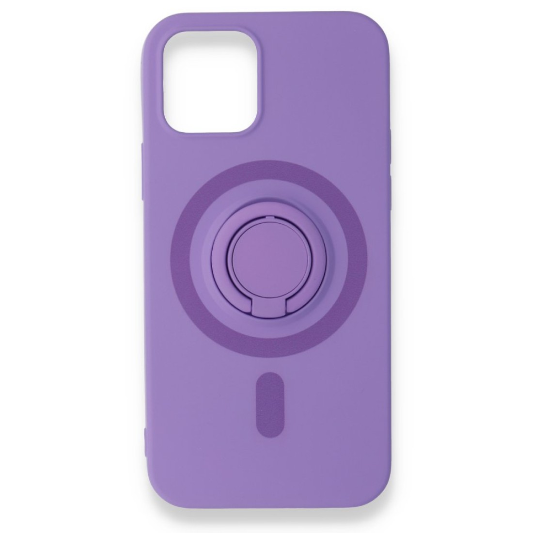  iPhone 12 Mini Kılıf Viktor Yüzüklü Silikon - Mor
