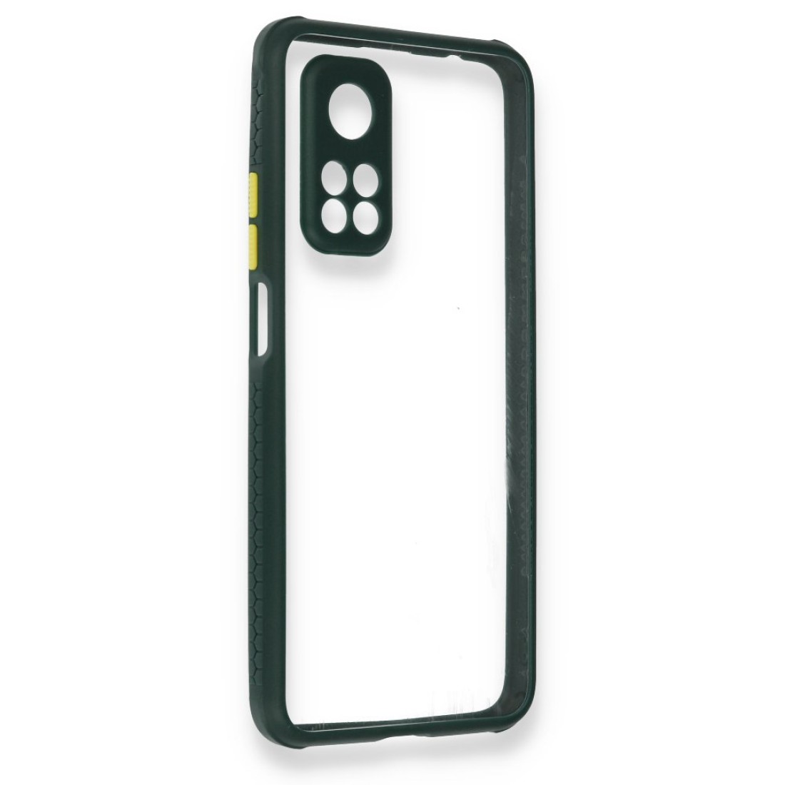  Xiaomi Mi 10T Pro Kılıf Miami Şeffaf Silikon - Koyu Yeşil