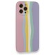  iPhone 12 Pro Kılıf Ebruli Lansman Silikon - Pembe-Lila