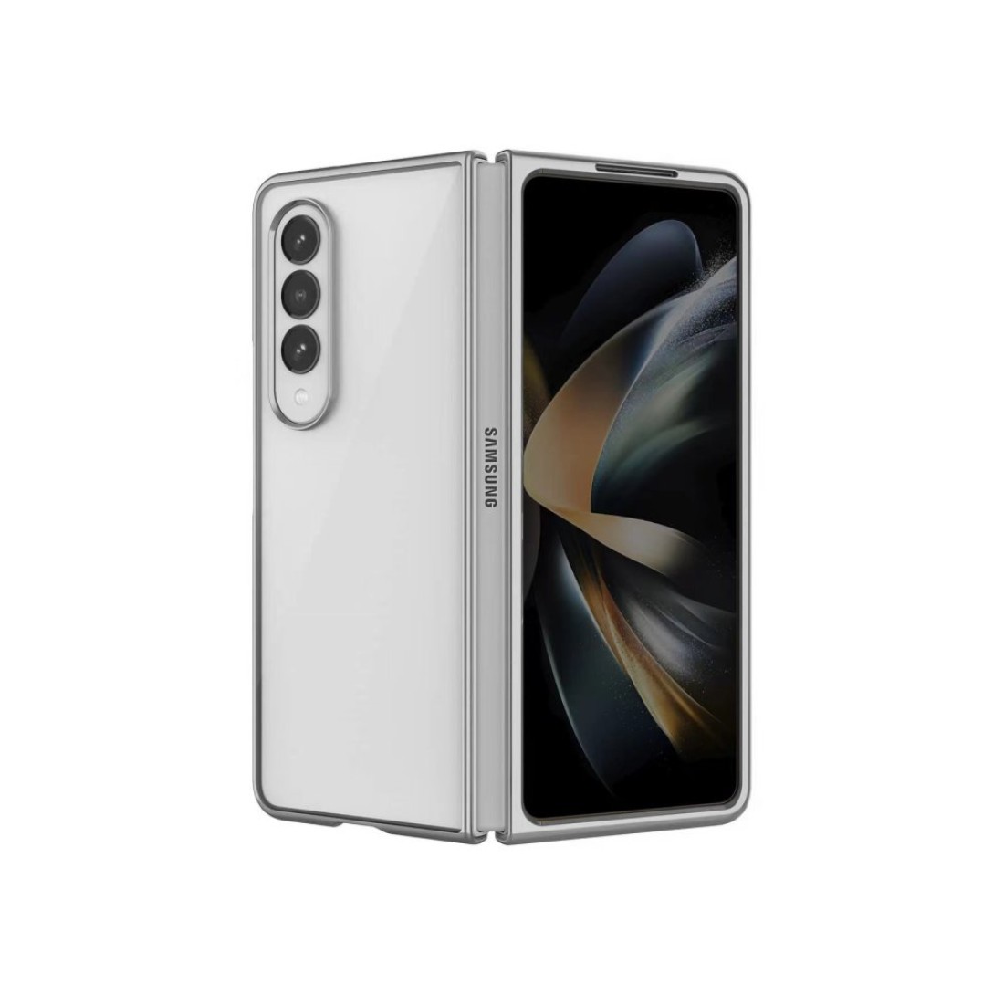  Samsung Galaxy Z Fold 3 Kılıf Fold Element Kapak - Gümüş
