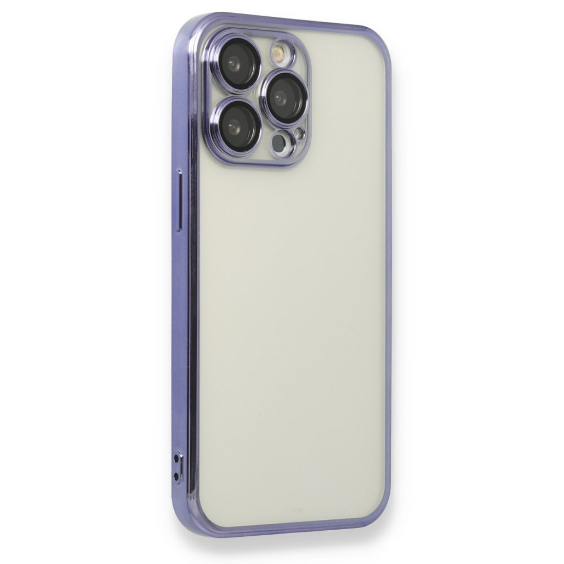iPhone 13 Pro Max Kılıf Razer Lensli Silikon - Mor iPhone 13 Pro Max Kılıf Razer Lensli Silikon - Mor