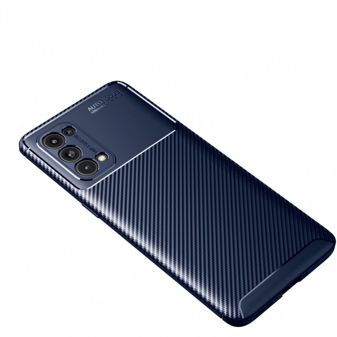  Oppo Reno 5 Pro Kılıf Auto Focus Karbon Kapak - Lacivert