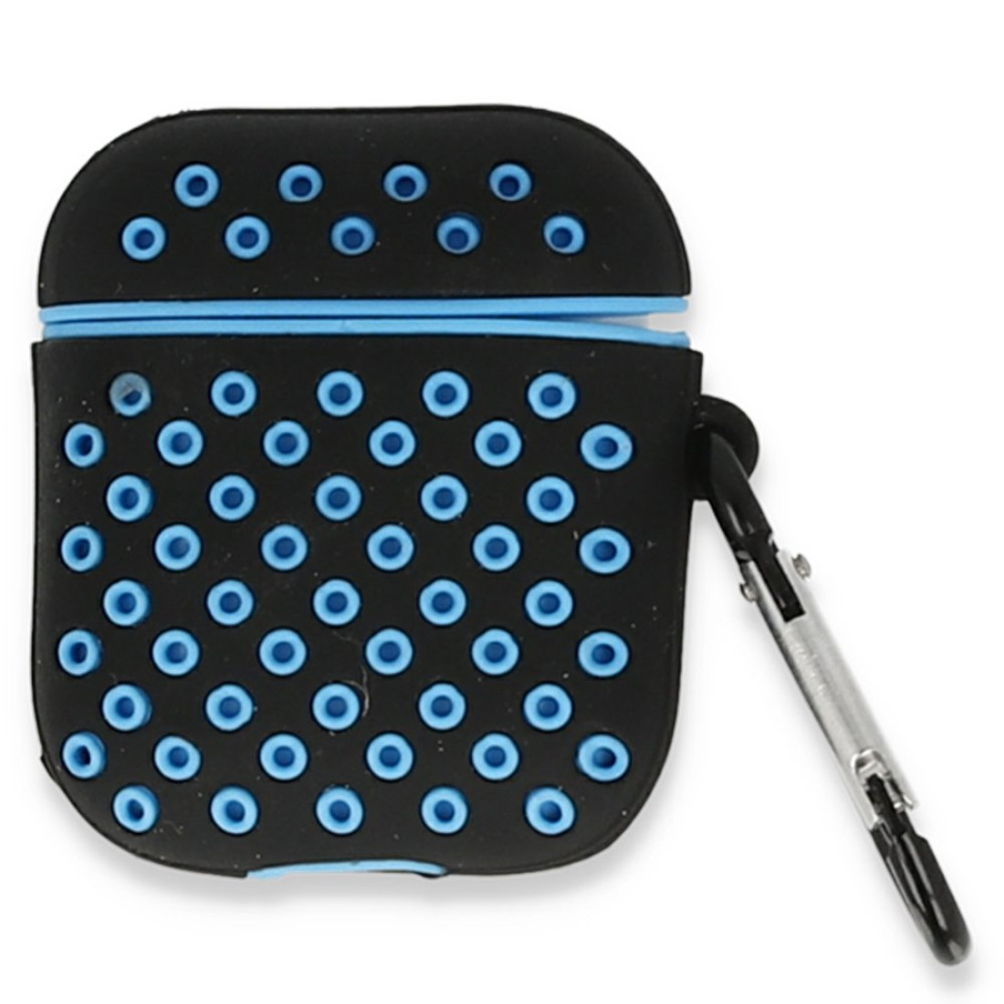  Airpods (1.nesil) Spor Delikli Kılıf - Siyah-Mavi
