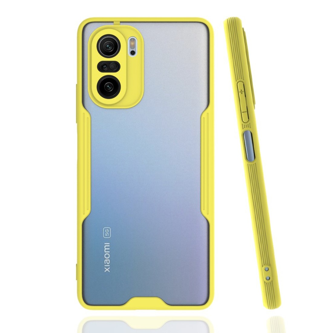  Xiaomi Redmi K40 Kılıf Platin Silikon - Sarı