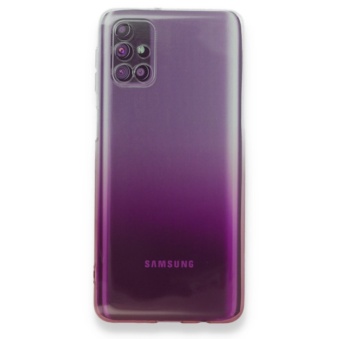 Samsung Galaxy M51 Kılıf Lüx Çift Renkli Silikon - Pembe
