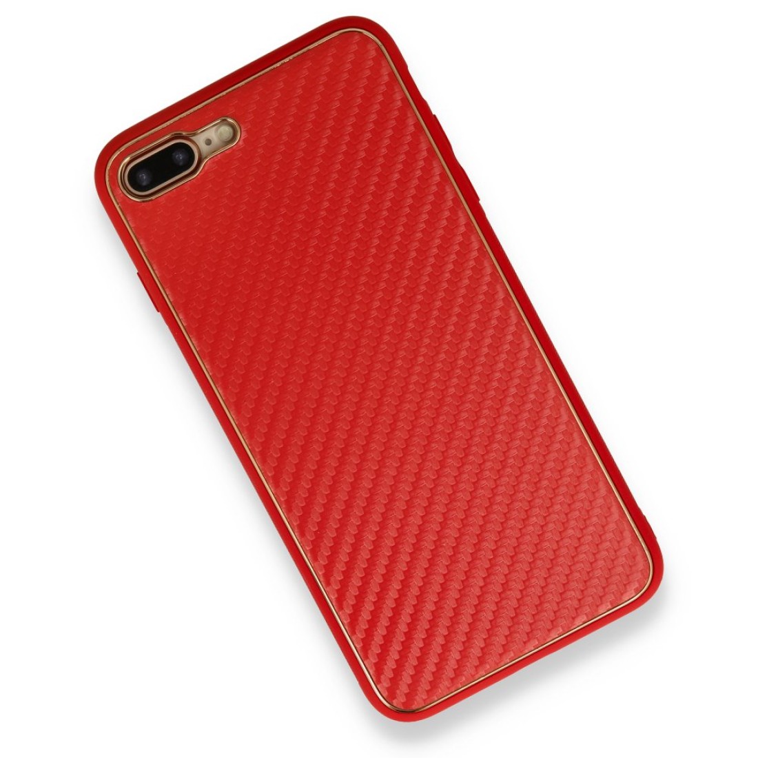  iPhone 7 Plus Kılıf Coco Karbon Silikon - Kırmızı