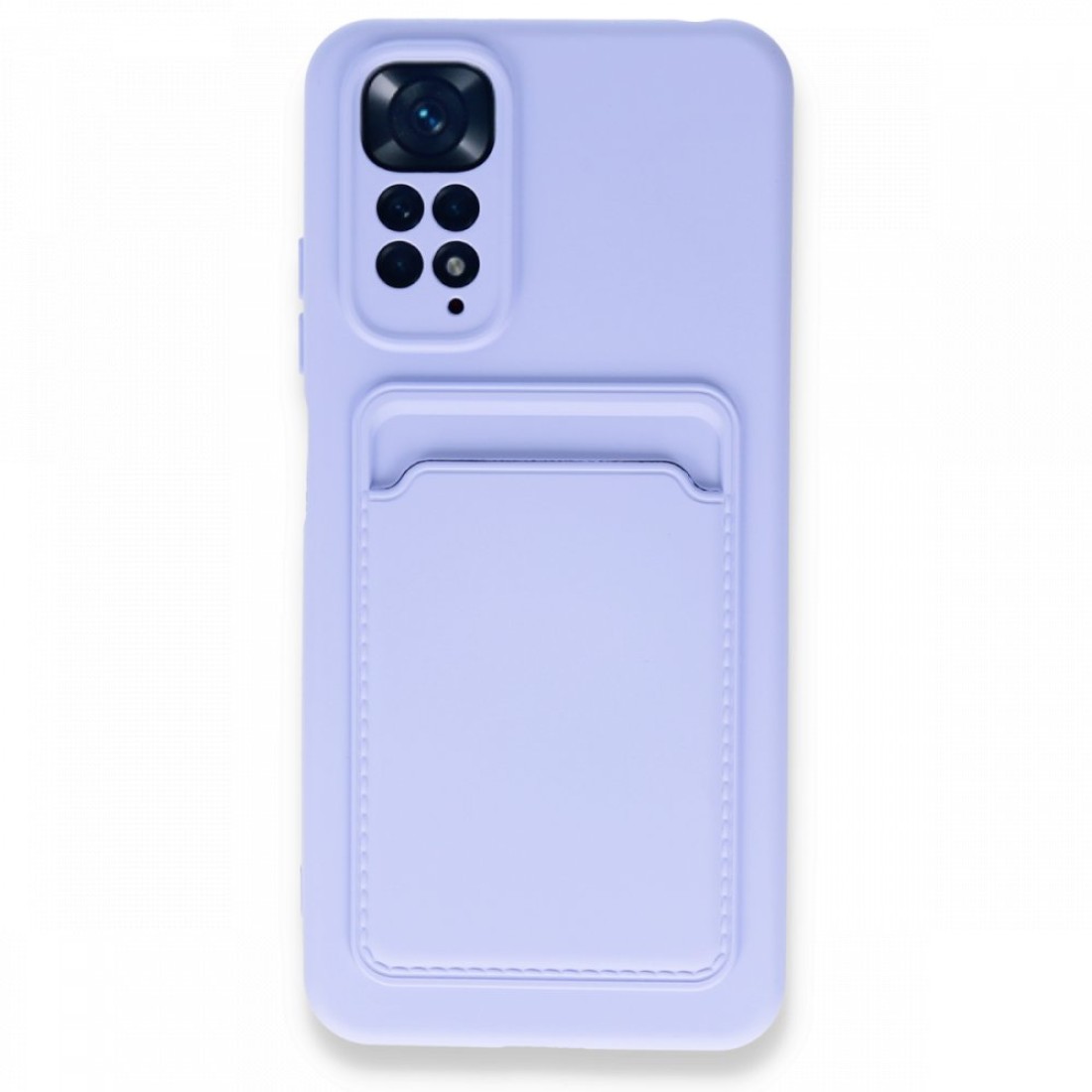  Xiaomi Redmi Note 11 Kılıf Kelvin Kartvizitli Silikon - Lila