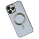 iPhone 13 Pro Max Kılıf Coco Deri Magneticsafe Silikon - Sierra Blue