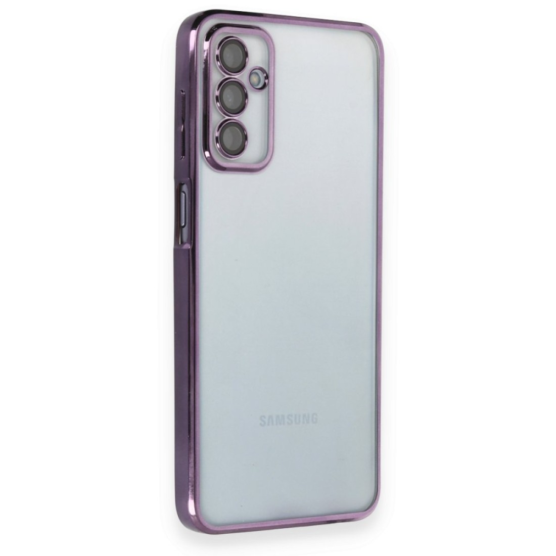  Samsung Galaxy M23 Kılıf Razer Lensli Silikon - Mor