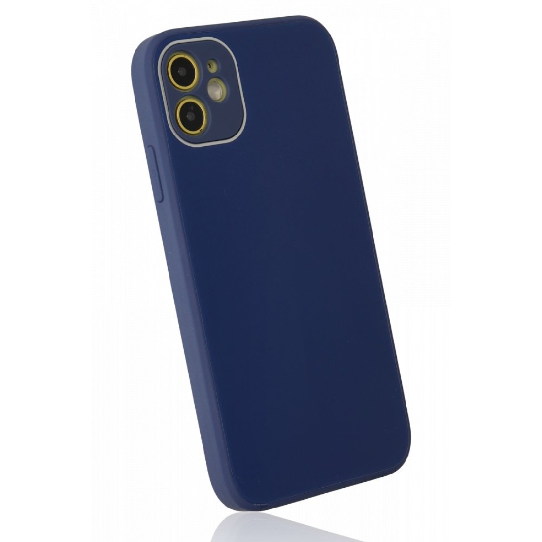 iPhone 12 Kılıf Glass Kapak - Lacivert